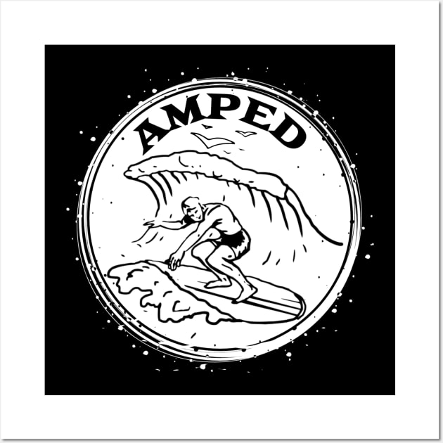 AMPED Surfer Dude, Surf Design Wall Art by ArtisticEnvironments